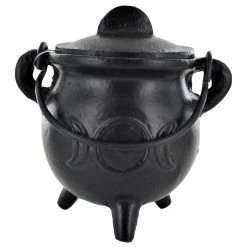 Best Pirce โญ Fiesta Studios Cast Iron Small Cauldron Triple Moon Design With Removable Lid ๐ 12 Fiesta Studios Cast Iron Small Cauldron Triple Moon Design With Removable Lid
