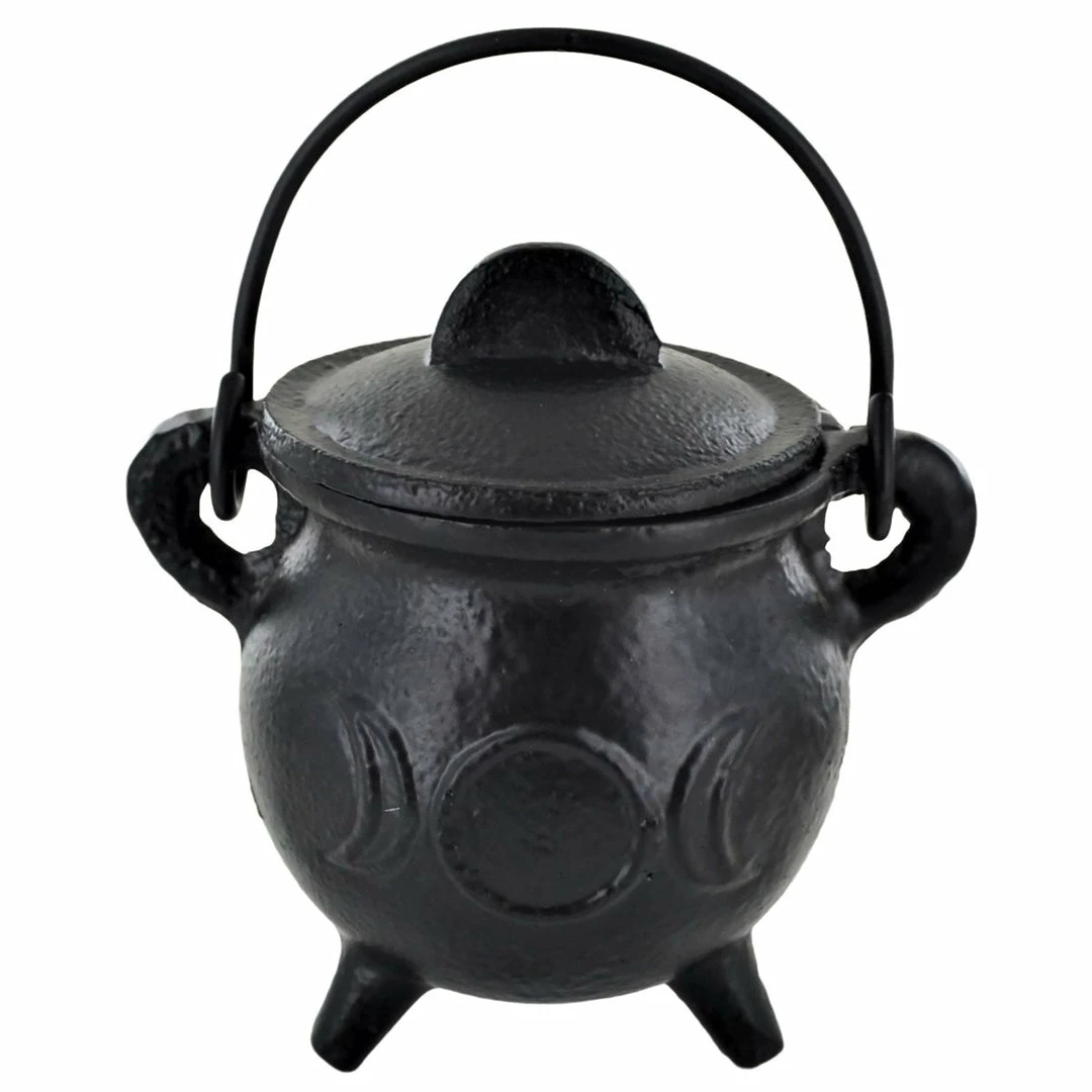 Best Pirce โญ Fiesta Studios Cast Iron Small Cauldron Triple Moon Design With Removable Lid ๐ 3 Fiesta Studios Cast Iron Small Cauldron Triple Moon Design With Removable Lid