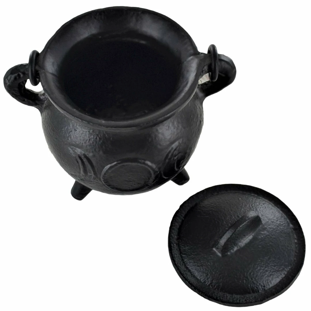 Best Pirce โญ Fiesta Studios Cast Iron Small Cauldron Triple Moon Design With Removable Lid ๐ 7 Fiesta Studios Cast Iron Small Cauldron Triple Moon Design With Removable Lid