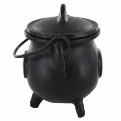 Fiesta Studios Cast Iron Cauldron Tree Of Life Design With Removable Lid