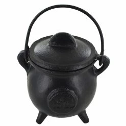 Fiesta Studios Cast Iron Cauldron Tree Of Life Design With Removable Lid