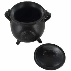 Fiesta Studios Cast Iron Cauldron Tree Of Life Design With Removable Lid