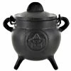 Discount 🧨 Fiesta Studios Cast Iron Small Cauldron Pentagram Design With Removable Lid 🌟 1 Fiesta Studios Cast Iron Small Cauldron Pentagram Design With Removable Lid