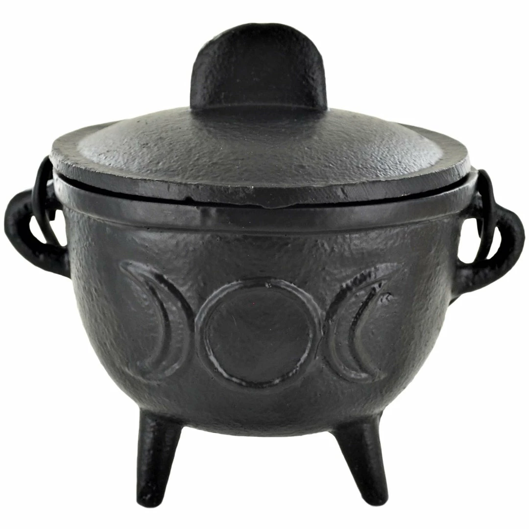 Wholesale π Fiesta Studios Cast Iron Cauldron Triple Moon Design With Removable Lid π₯ 3 Fiesta Studios Cast Iron Cauldron Triple Moon Design With Removable Lid