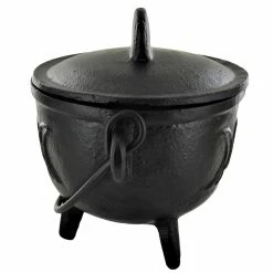 Wholesale π Fiesta Studios Cast Iron Cauldron Triple Moon Design With Removable Lid π₯ 12 Fiesta Studios Cast Iron Cauldron Triple Moon Design With Removable Lid