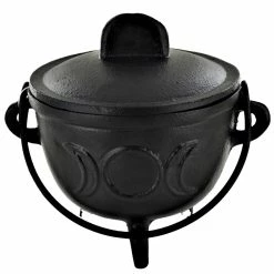 Wholesale π Fiesta Studios Cast Iron Cauldron Triple Moon Design With Removable Lid π₯ 11 Fiesta Studios Cast Iron Cauldron Triple Moon Design With Removable Lid