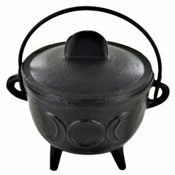 Wholesale π Fiesta Studios Cast Iron Cauldron Triple Moon Design With Removable Lid π₯ 10 Fiesta Studios Cast Iron Cauldron Triple Moon Design With Removable Lid