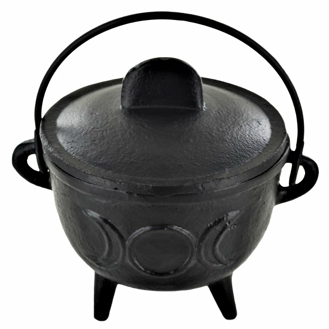 Wholesale π Fiesta Studios Cast Iron Cauldron Triple Moon Design With Removable Lid π₯ 5 Fiesta Studios Cast Iron Cauldron Triple Moon Design With Removable Lid