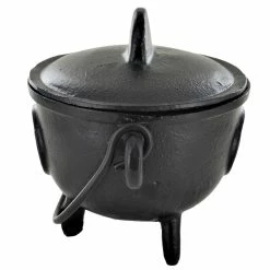 Brand new π Fiesta Studios Cast Iron Cauldron Triquetra Design With Removable Lid π 11 Fiesta Studios Cast Iron Cauldron Triquetra Design With Removable Lid