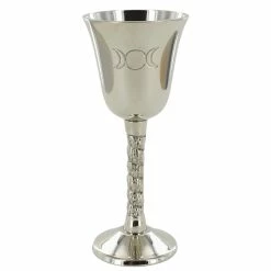 Fiesta Studios Nickel Goblet Cup With A Triple Moon Symbol