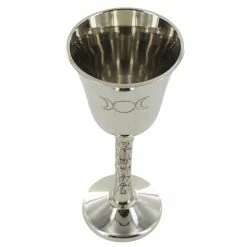 Fiesta Studios Nickel Goblet Cup With A Triple Moon Symbol