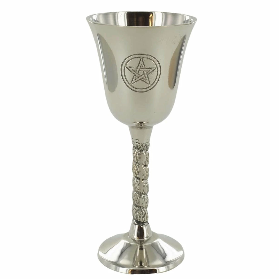 Best Sale β€οΈ Fiesta Studios Nickel Goblet Cup With Pentagram Symbol π€© 3 Fiesta Studios Nickel Goblet Cup With Pentagram Symbol