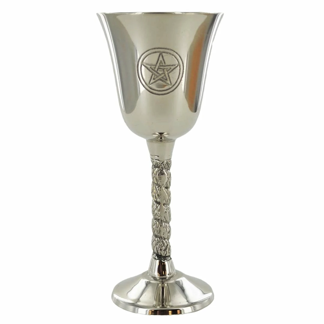 Best Sale β€οΈ Fiesta Studios Nickel Goblet Cup With Pentagram Symbol π€© 6 Fiesta Studios Nickel Goblet Cup With Pentagram Symbol