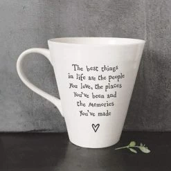 East Of India Porcelain Memories Mug The Best Things In Life