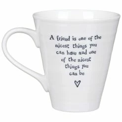 East Of India Porcelain Mug A Friend Is The Nicest Thing