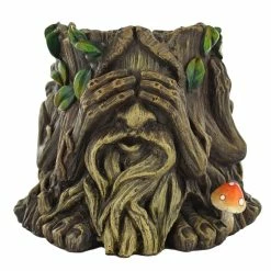 Fiesta Studios Tree Ent Plant Pot Holder Hear No, See No, Speak No Evil Decorative Planter