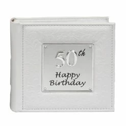 Joe Davies 50th Happy Birthday Deluxe Photo Album For 6x4 Photos Shudehill Giftware