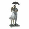 Joe Davies Shudehill Giftware Rainy Day Strolling Couple Under Umbrella Figure