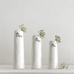 Cheapest ๐ East Of India Porcelain Trio Of Bud Vases Family, Home, Love โ๏ธ 9 East Of India Porcelain Trio Of Bud Vases Family, Home, Love