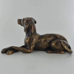 Fiesta Studios Weimaraner Dog Figure Bronze Effect By Harriet Glen