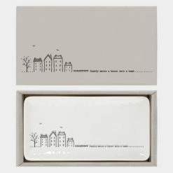 Cheapest 😀 East Of India Porcelain Wobbly Long Trinket Dish Family 🔥 7 East Of India Porcelain Wobbly Long Trinket Dish Family