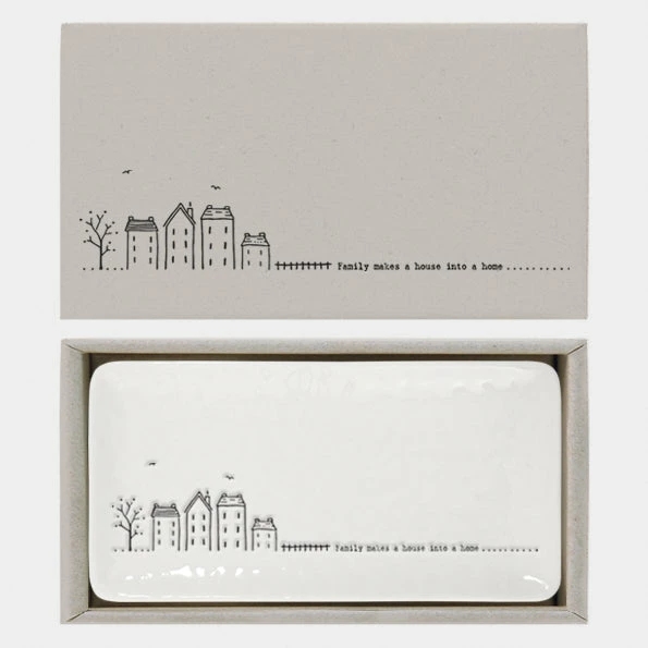 Cheapest 😀 East Of India Porcelain Wobbly Long Trinket Dish Family 🔥 5 East Of India Porcelain Wobbly Long Trinket Dish Family