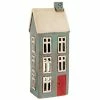 Joe Davies Village Pottery Tall Grey House Tealight Holder