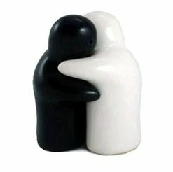 Shared Earth Hugging Black And White Salt And Pepper Pots Kitchenware