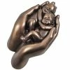 Fiesta Studios Twin Babies In Hands In Cold Cast Bronze