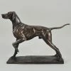 Fiesta Studios Pointer Dog Sculpture Signed David Geenty In Cold Cast Bronze