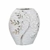 Vases & Bowls Ceramic Vase In Silver With Tree Design By Widdop