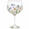 Lesser & Pavey Gin Glasses Hand Painted Dainty Daisy Flower Gin Glass By Lynsey Johnstone