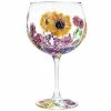 Lesser & Pavey Leonardo Collection Hand Painted Sunflower Gin Glass By Lynsey Johnstone