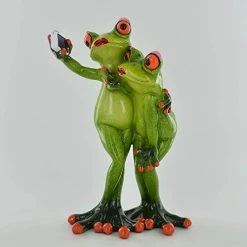 Fiesta Studios Comical Frogs Selfie Couple Small Resin Figure
