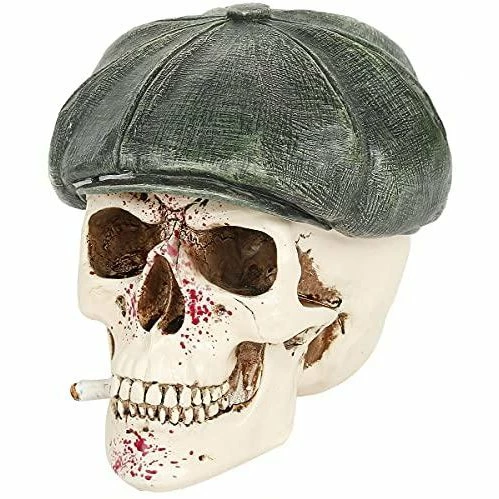 New 🌟 Boss Skull Figurine With Flatcap By Nemesis Now 🤩 3 Boss Skull Figurine With Flatcap By Nemesis Now