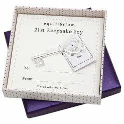Joe Davies Silver Plated 21st Keepsake Key 18th - 80th Birthdays