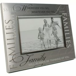Joe Davies Shudehill Giftware Family Metal 4 X 6 Landscape Photo Frame Satin Finish