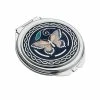Sea Gems Compact Mirror Enamelled Butterfly Design In Purple & Lilac