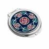 Sea Gems Compact Mirror Rennie Mackintosh Enamelled Red & Blue Rose Design