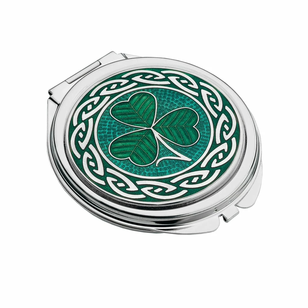 Wholesale ๐ Compact Mirror Enamelled Shamrock Celtic Design By Sea Gems ๐ 3 Compact Mirror Enamelled Shamrock Celtic Design By Sea Gems