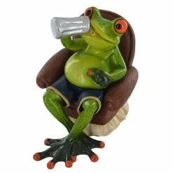 Fiesta Studios Comical Frogs Beer Time Small Resin Figurine