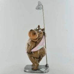 Fiesta Studios Comical Hippo Showering Small Resin Figurine