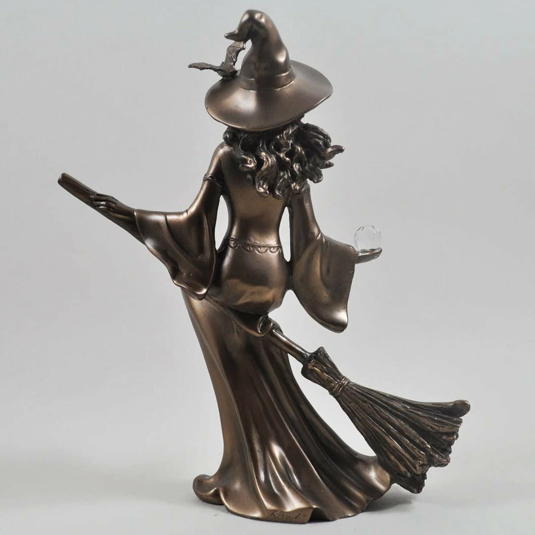 Discount ๐ Fiesta Studios Witch Riding Broom With Bat On Hat Figurine ๐คฉ 6 Fiesta Studios Witch Riding Broom With Bat On Hat Figurine
