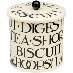 Elite Tins Emma Bridgewater Black Toast Design Biscuit Barrel Tin