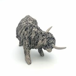 Frith - Donald Miniature Highland Bull Scratching Sculpture By Veronica Ballan