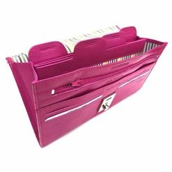 Golunski Leather Lockable Travel Wallet & Passport Holder In Pink