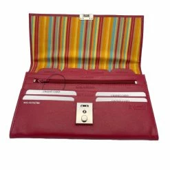 Golunski Leather Lockable Travel Wallet & Passport Holder In Red