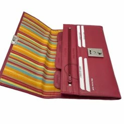 Golunski Leather Lockable Travel Wallet & Passport Holder In Red