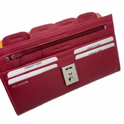 Golunski Leather Lockable Travel Wallet & Passport Holder In Red