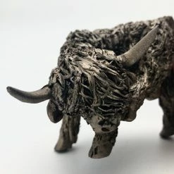 Frith - Donald Miniature Highland Bull Scratching Sculpture By Veronica Ballan